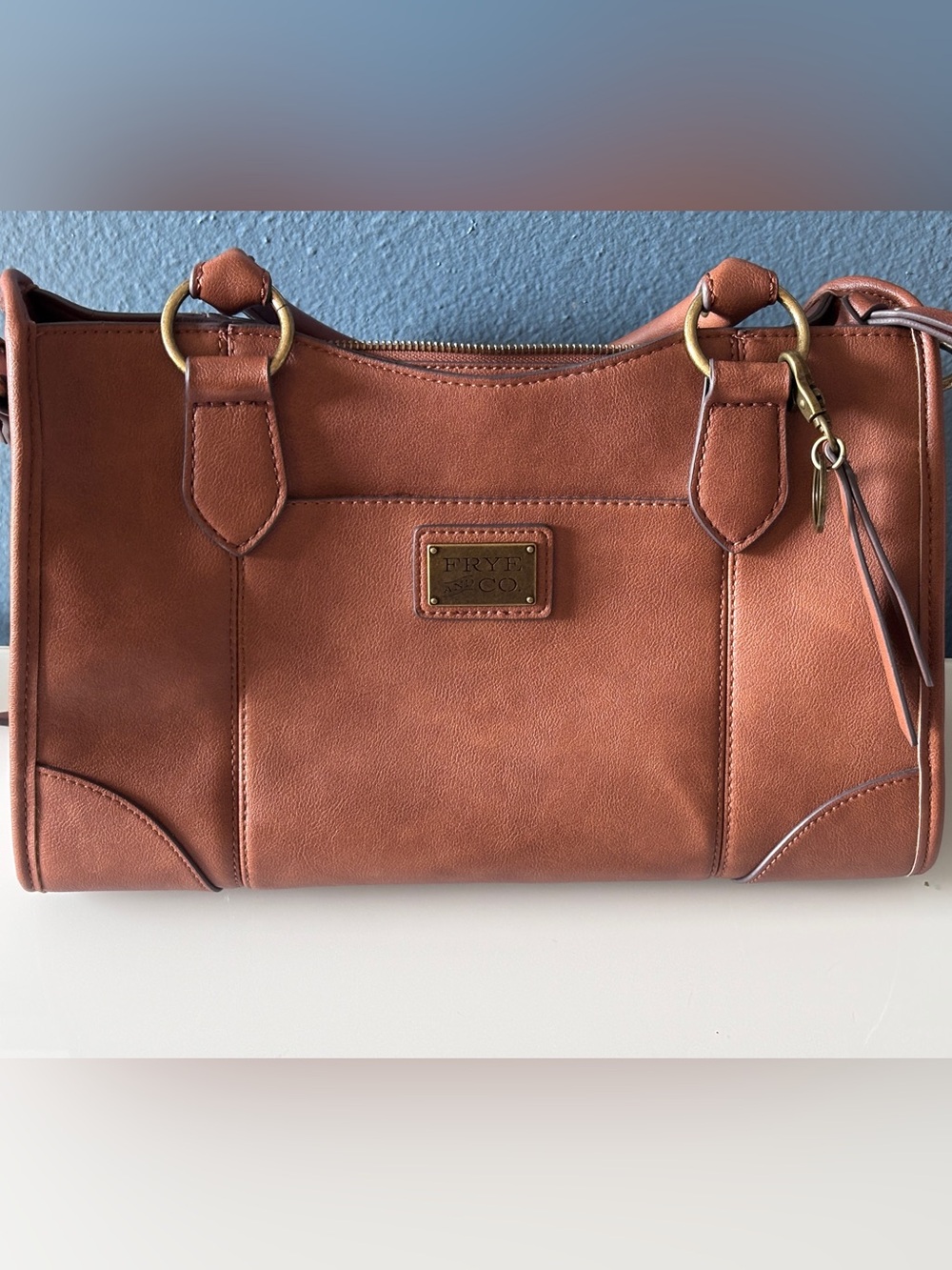 FRYE & CO. Cognac Brown Satchel / Tote Handbag 🤎